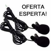 *OFERTA ESPERTA! Dois Microfones Estéreos de Lapela - FRETE GRÁTIS - [Ref.: EL03]