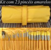 TOP# *Kit com 23 pinceis AMARELOS + Case* [Ref.: MK29]